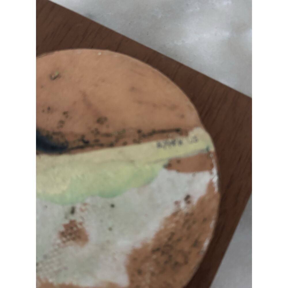 Clay Wood Hand Made Wall Artwork Signed - Picture 3 of 6